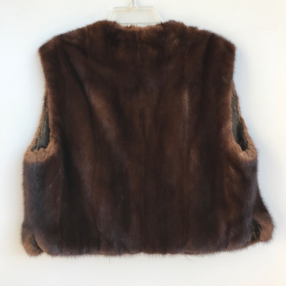 Lord & Taylor Vintage 60’s Mink vest brown medium - Picture 8 of 11